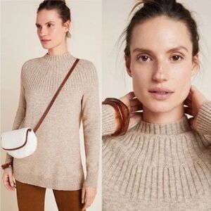 Anthropologie Welford Tunic Sweater High Neck